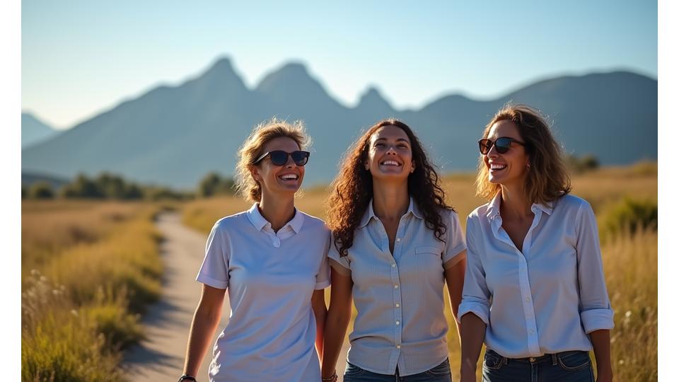 Team of Solarae Bloom Therapeutics professionals walking in front of the Flatirons in Boulder, Colorado looking confident and approachable.