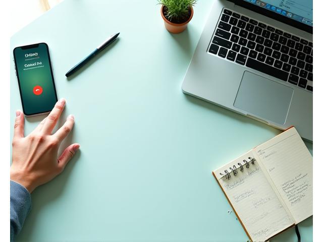 A desk with a smartphone, a calm hand holding a pen, and an open notebook, symbolizing multiple ways to connect with Solarae Bloom Therapeutics.
